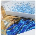 (30x40)Haft Diamentowy Kot Kwiat Mozaika Diamond Paiting Zestaw Kreatywny 5D