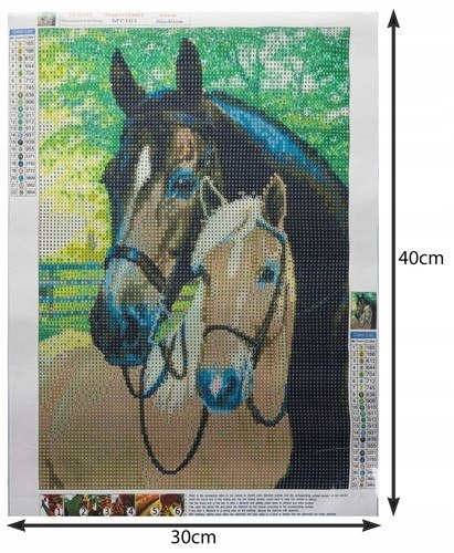 HAFT DIAMENTOWY KONIE KOŃ RUMAKI MOZAIKA ZESTAW 5D