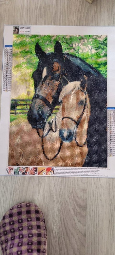 (30x40) Haft Diamentowy Koń Konie Las Rumaki Mozaika Diamond Painting Zestaw 5D