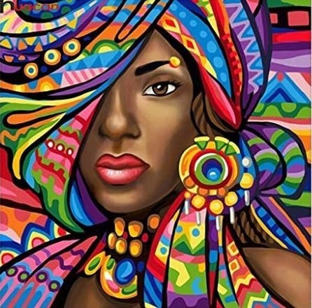 HAFT DIAMENTOWY KOBIETA KOLORY MOZAIKA ZESTAW 5D