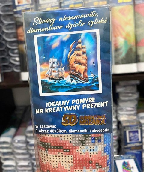 HAFT DIAMENTOWY STATEK STATKI MORZE SZTORM 5D