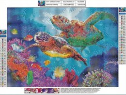 HAFT DIAMENTOWY ZÓŁWIE RYBY OCEAN WODA MOZAIKA 5D