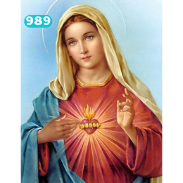 (50x40) Haft Diamentowy Mozaika Diamond Painting Jezus Maryja Serce