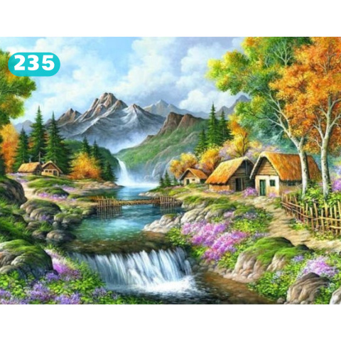 HAFT DIAMENTOWY DIAMOND PAITING MOZAIKA ZESTAW 5D GÓRY