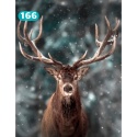 HAFT DIAMENTOWY JELEŃ ZIMA ŚNIEG MOZAIKA ZESTAW 5D
