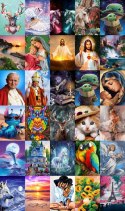 (30x40) Haft Diamentowy Kopciuszek Królewna Śnieżka Disney Mozaika Diamond Painting Zestaw 5D