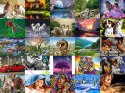 (30x40) Haft Diamentowy Kopciuszek Królewna Śnieżka Disney Mozaika Diamond Painting Zestaw 5D