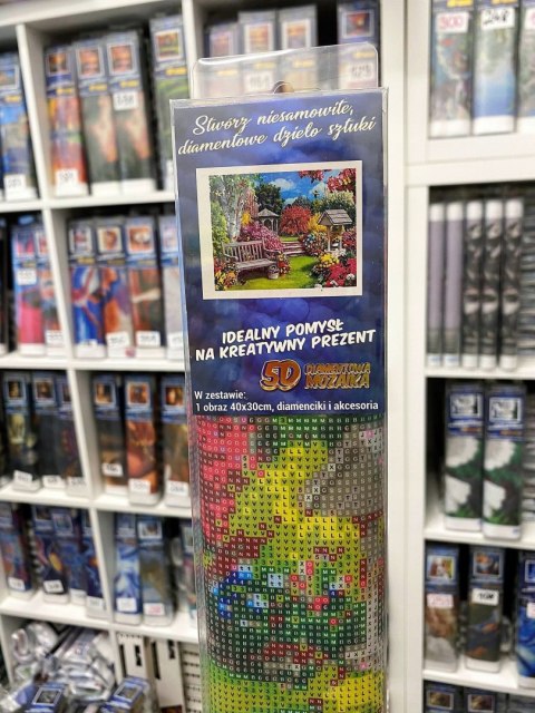 HAFT DIAMENTOWY KWIATY OGRÓD DIAMOND PAITING 5D