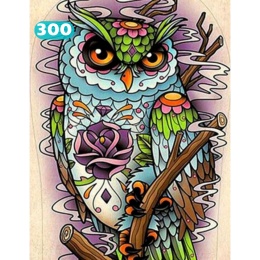 HAFT DIAMENTOWY SOWA KOLOROWA KWIAT MOZAIKA 5D