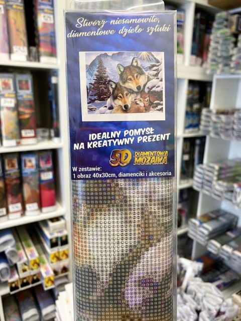 HAFT DIAMENTOWY WILKI DIAMOND PAITING ZESTAW 5D