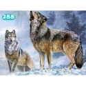 HAFT DIAMENTOWY WILKI ZIMA ŚNIEG WILK ZESTAW 5D