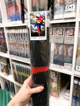 DUŻY HAFT DIAMENTOWY XXL 80X40 PAPUGI NA GAŁĘZI MOZAIKA DIAMOND PAITING 5D