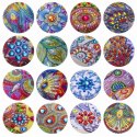 (30X40) Mandala 7D Sowa Kolor Haft Diamentowy Mozaika Diamond Painting Zestaw