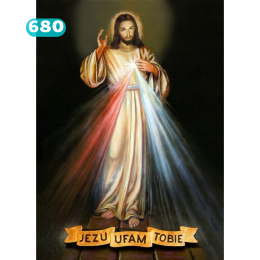 (50x40) DUŻY HAFT DIAMENTOWY JEZU UFAM TOBIE JEZUS