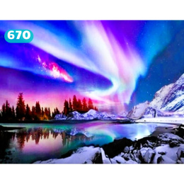 DUŻY HAFT DIAMENTOWY ZORZA POLARNA XXL DIAMOND PAITING