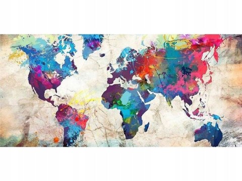 Duży Haft Diamentowy Mapa Świata 120x60cm Atlas Zestaw Kreatywny Mozaika 5D