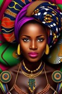 Haft Diamentowy Afryka Kobieta Murzynka Diamond Paiting Mozaika Zestaw 5D