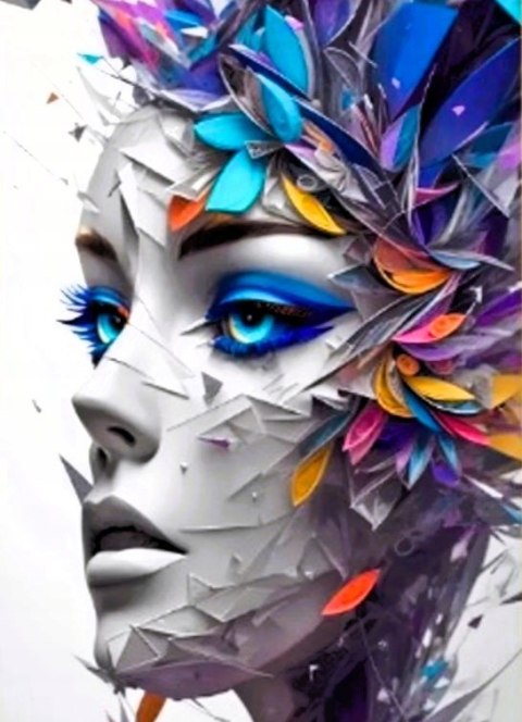 Haft Diamentowy Kobieta Art Akt Mozaika Diamond Paiting Zestaw 30x40cm