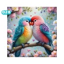 Haft Diamentowy Ptaki Papugi Kwiaty Mozaika Diamond Painting Zestaw