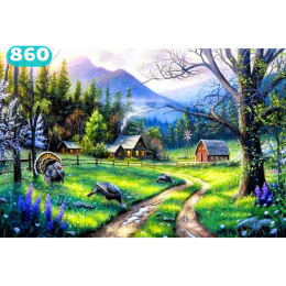 Duży Haft Diamentowy 80X40 XXL Diamond Painting Mozaika Góry Krajobraz