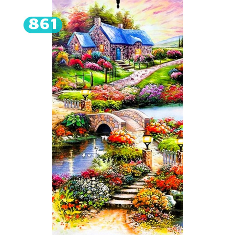 Duży Haft Diamentowy 80X40 XXL Diamond Painting Mozaika Krajobraz Pejzaż