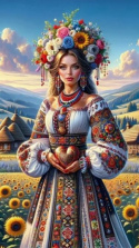 Haft Diamentowy Mozaika Ukrainka Kwiaty Słowianka Diamond Painting