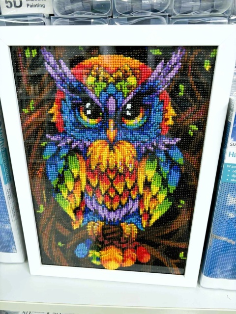 30x40 Biała Ramka Idealnie Dopasowana do Haftu Diamentowego z Naszej Oferty