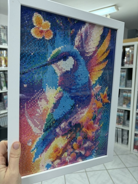 30x40 Biała Ramka Idealnie Dopasowana do Haftu Diamentowego z Naszej Oferty