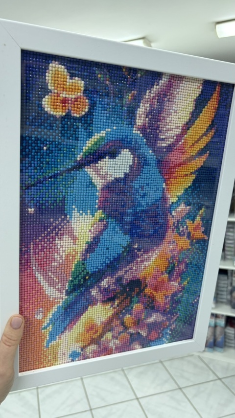 30x40 Biała Ramka Idealnie Dopasowana do Haftu Diamentowego z Naszej Oferty