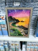 30x40 Brązowa Ramka Sonoma Idealnie Dopasowana Do Haftu Diamentowego Diamond Painting Mozaika