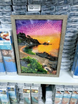 30x40 Brązowa Ramka Sonoma Idealnie Dopasowana Do Haftu Diamentowego Diamond Painting Mozaika