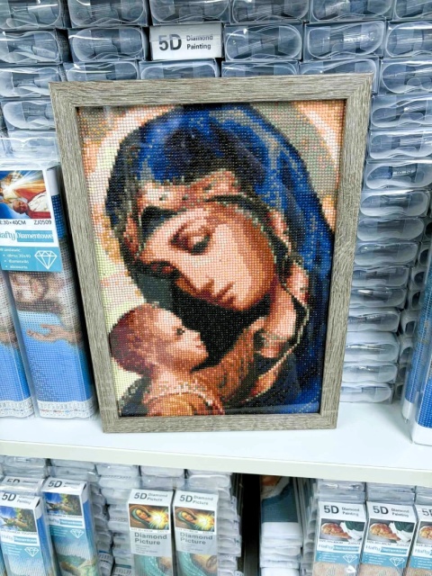 30x40 Brązowa Ramka Sonoma Idealnie Dopasowana Do Haftu Diamentowego Diamond Painting Mozaika