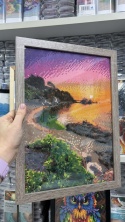 30x40 Brązowa Ramka Sonoma Idealnie Dopasowana Do Haftu Diamentowego Diamond Painting Mozaika