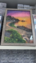 30x40 Brązowa Ramka Sonoma Idealnie Dopasowana Do Haftu Diamentowego Diamond Painting Mozaika