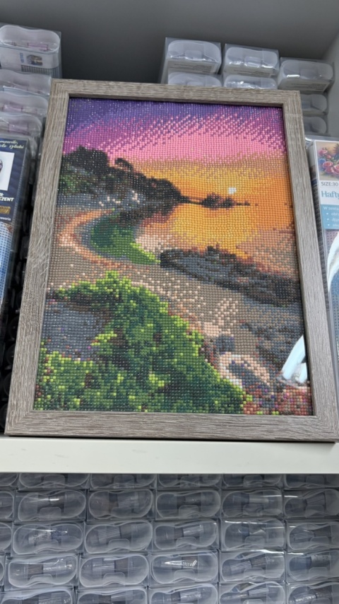 30x40 Brązowa Ramka Sonoma Idealnie Dopasowana Do Haftu Diamentowego Diamond Painting Mozaika