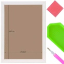30x40 Biała Ramka Idealnie Dopasowana do Haftu Diamentowego z Naszej Oferty