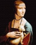 Haft Diamentowy Diamond Painting Dama z Gronostajem Łasiczką Leonardo da Vinci