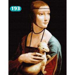 Haft Diamentowy Diamond Painting Dama z Gronostajem Łasiczką Leonardo da Vinci