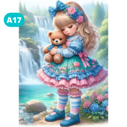 Haft Diamentowy Diamond Painting Mozaika Dla Dzieci Dziewczynka Lalka