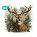 Haft Diamentowy Diamond Painting Mozaika Jeleń Jelonek Las