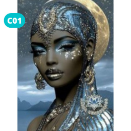 Haft Diamentowy Diamond Painting Mozaika Kobieta Egipt Bogini Fantasy