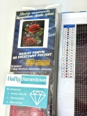 Haft Diamentowy Diamond Painting Mozaika Kwiaty Róża Czerwona Bukiet