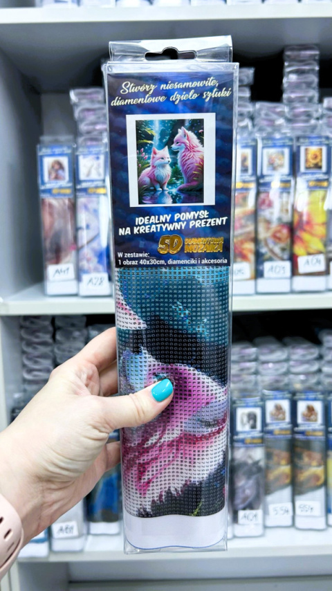 Haft Diamentowy Diamond Painting Mozaika Lis Liski Fantasy Galaxy dla Dzieci