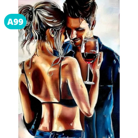 Haft Diamentowy Diamond Painting Mozaika Para Akt On i Ona