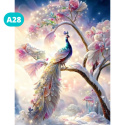 Haft Diamentowy Diamond Painting Mozaika Paw Fantasy Drzewo Krajobraz