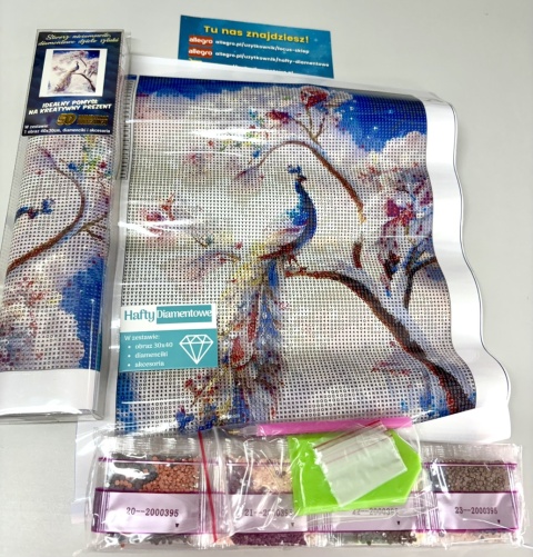 Haft Diamentowy Diamond Painting Mozaika Paw Fantasy Drzewo Krajobraz