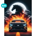 Haft Diamentowy Diamond Painting Mozaika Samochód Mustang Shelby Auto GT