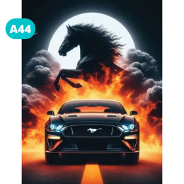 Haft Diamentowy Diamond Painting Mozaika Samochód Mustang Shelby Auto GT