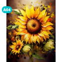 Haft Diamentowy Diamond Painting Mozaika Słonecznik Słoneczniki Kwiaty