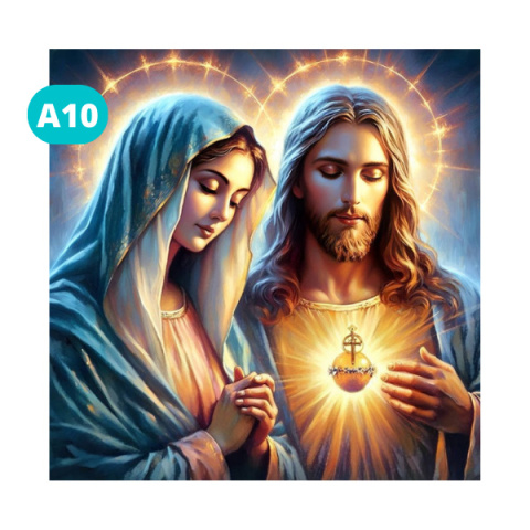 Haft Diamentowy Diamond Painting Mozaika Święta Rodzina Maryja Jezus